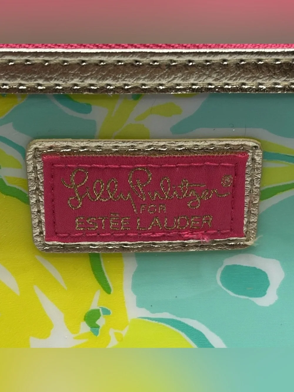 Lilly Pulitzer for Estée Lauder Citrus Print Cosmetic Bag, EUC